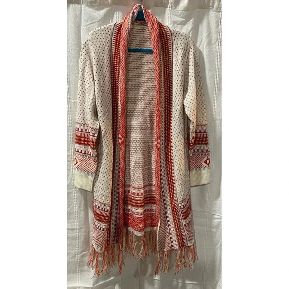 Misassy womens boho open front long cardigan duster sweater loose long sleeve LG - Picture 2 of 5